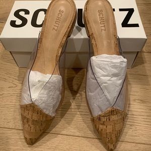 Schutz PVC Cork mules